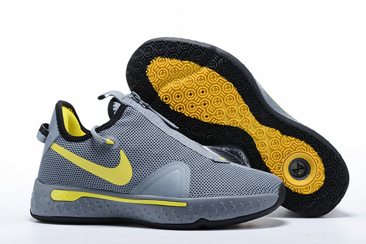 Nike PG 4 Men Shoes Grey Yellow